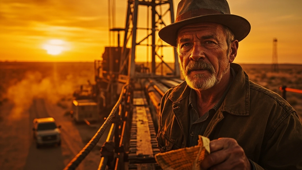Landman Staffel 2 Billy Bob Thornton auf einer Ölbohrinsel in Texas